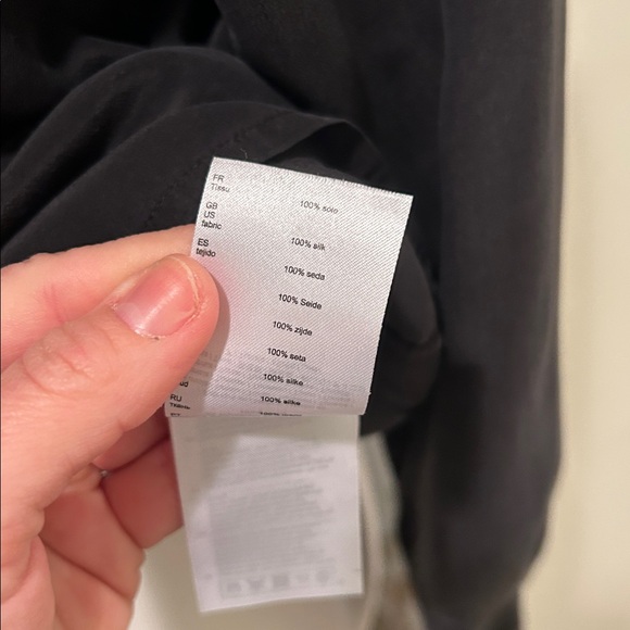 Maje Silk Black Button Down Shirt - Picture 6 of 8